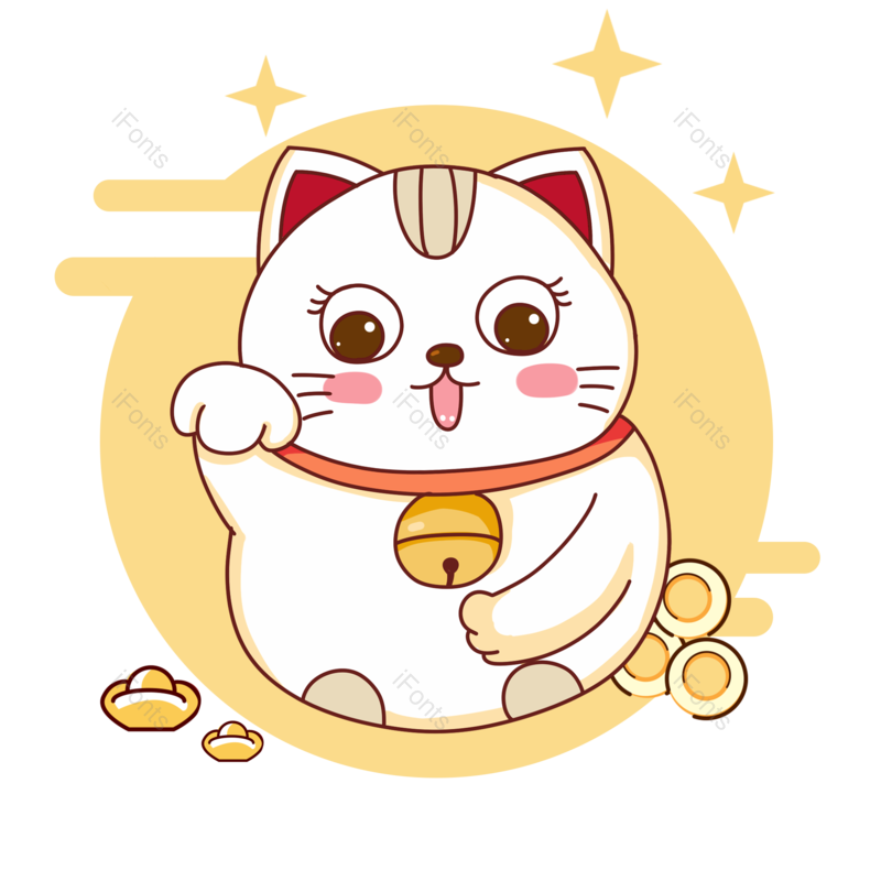 元素图片,卡通元素,插画PNG,猫咪免抠素材
